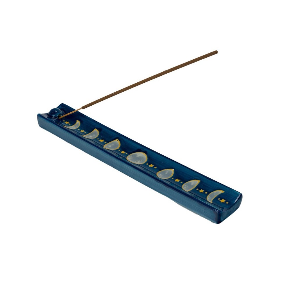 PT Pacific Giftware Blue Moon Phase Ceramic Incense Burner Holder