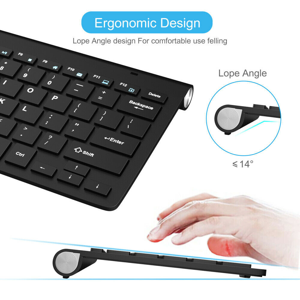 2.4G Wireless Keyboard and Mouse Combo Set Computer Desktop PC Laptop Cordless
