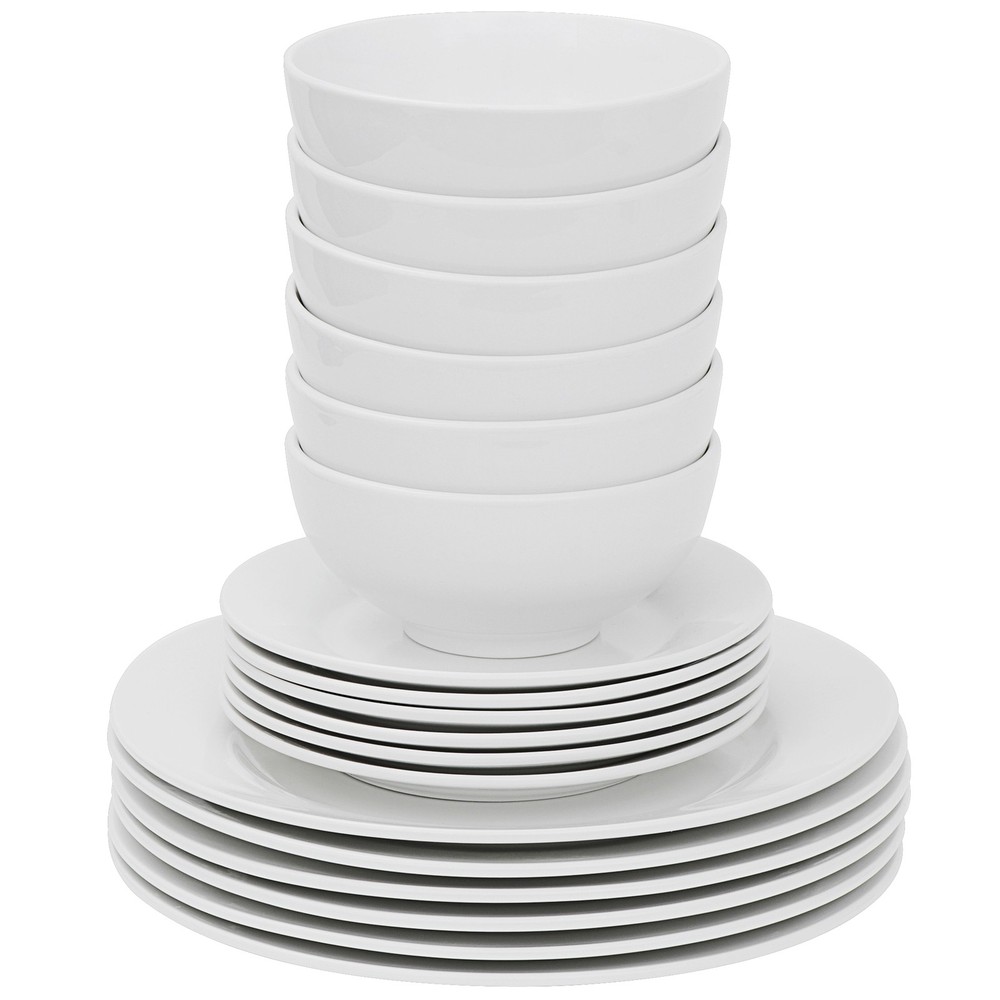 18-Piece Kitchen Dinnerware Set Microwave and Dishwasher Safe Service for 6