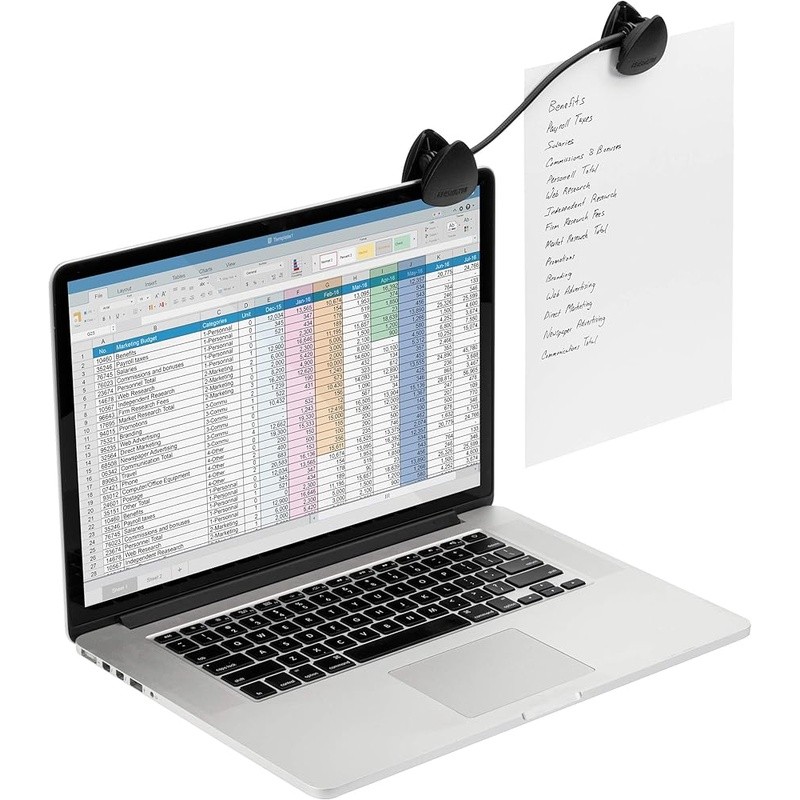 Adjustable Copyholder Clip Laptops Monitors Gooseneck Document Viewing Stand New
