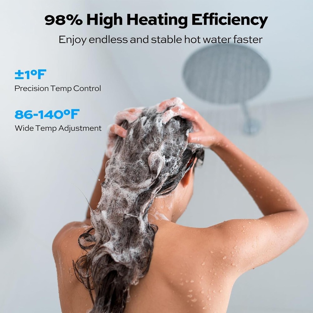 Used- 11KW Tankless Water Heater Electric Instant Hot On Demand Whole House 240V