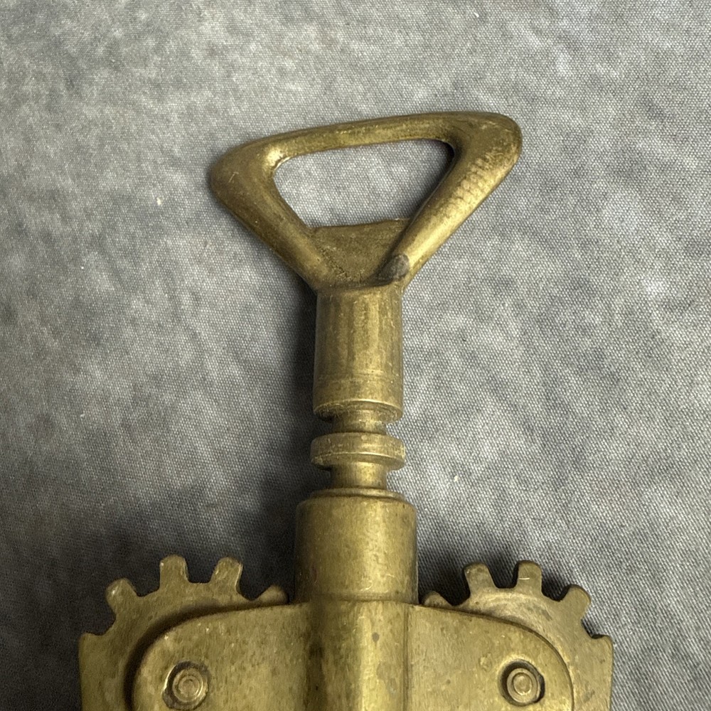 ITALIAN Solid Brass Winged Corkscrew Wine Bottle Opener Bolla Soave Advertising