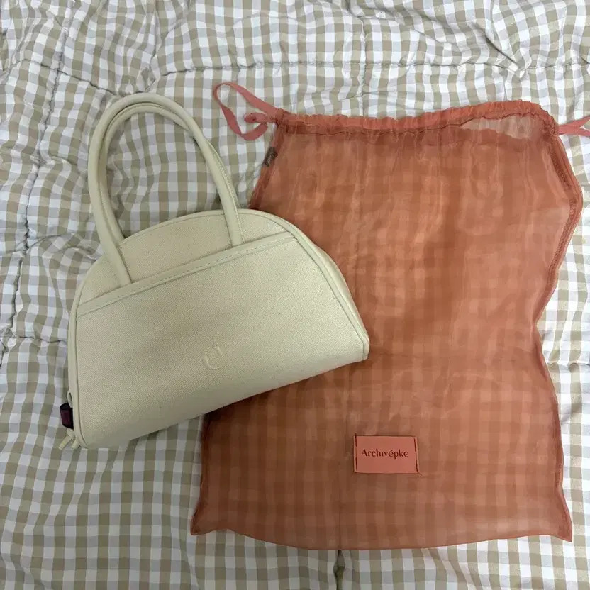 ArchiveAppk Ivory Linen Bowling Bag