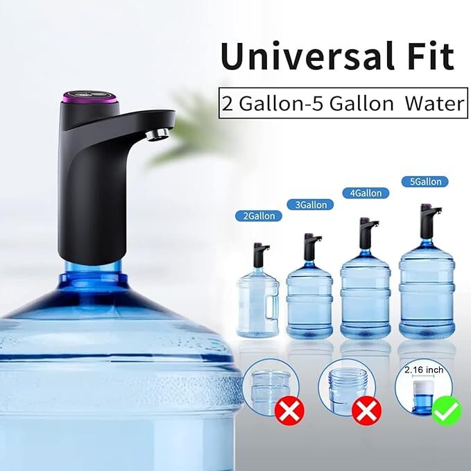 Water Bottle Switch Pump Universal Electric Automatic Jug Dispenser 5 Gallon USB