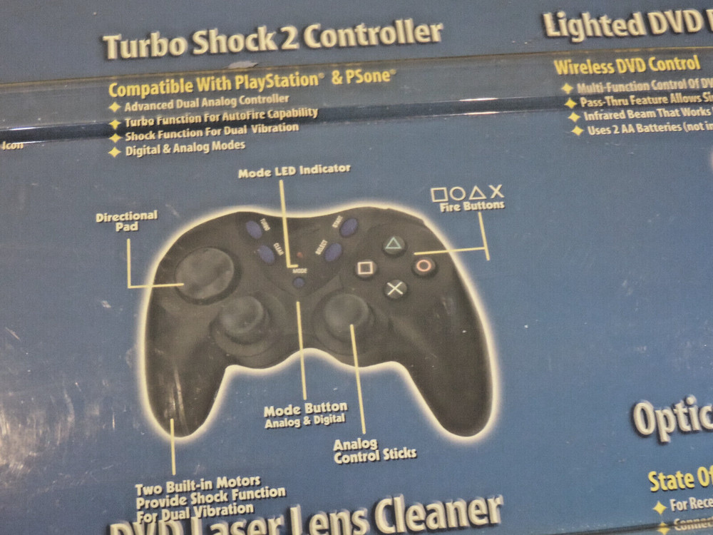 Intec Accessory Controller Pak Bundle for Playstation 2 PS2 Multitap Remote -New