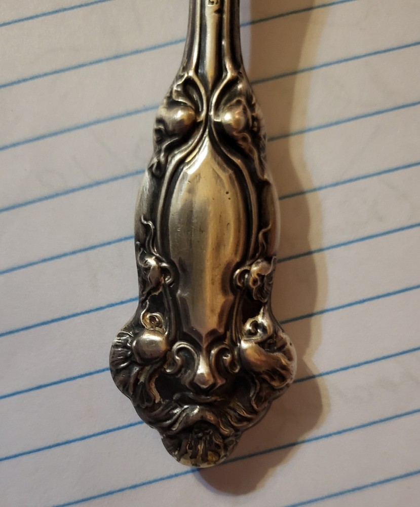 Rolling Ink Blotter with Sterling Silver Art Nouveaux Embossed Handle Pattern