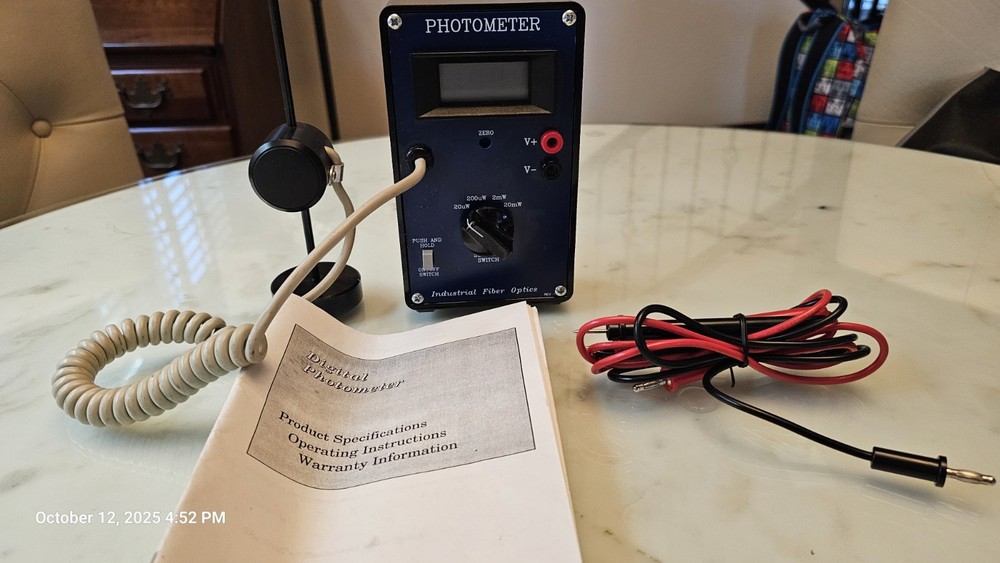 Digital Photometer Industrial Fiber Optics