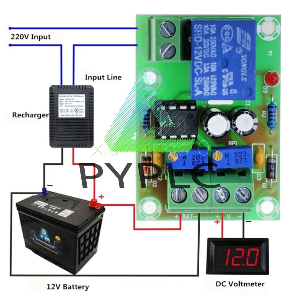 12V Smart Charger Power Control Board Storage Battery Charging Controller Module