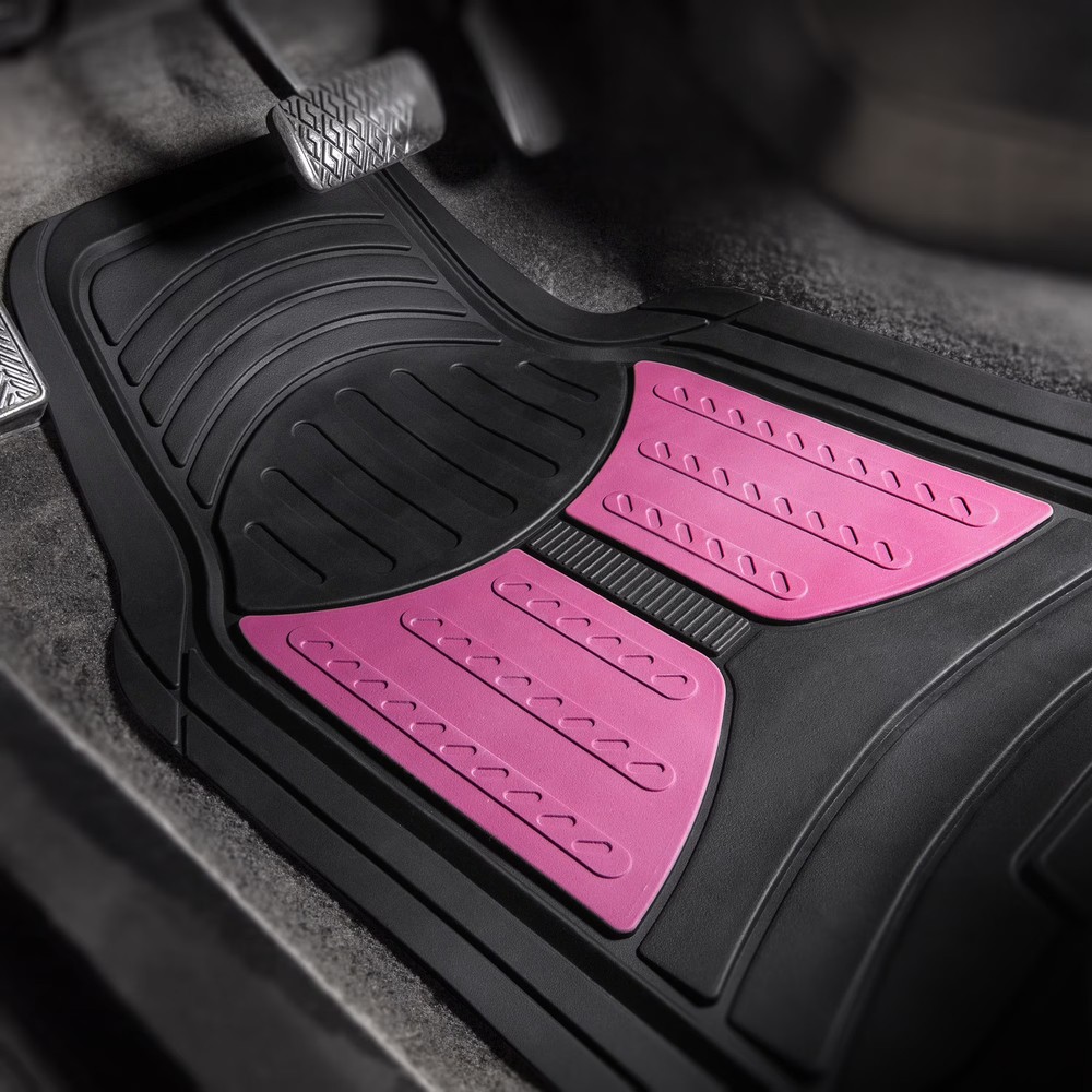 Universal car floor mat set all weather interior protection