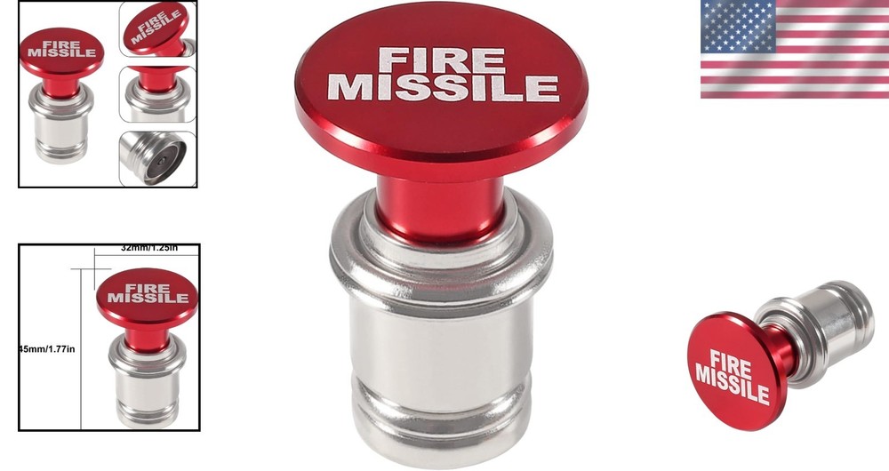 Universal Electric Car Cigarette Lighter in Red - Easy to Use Anodized Button