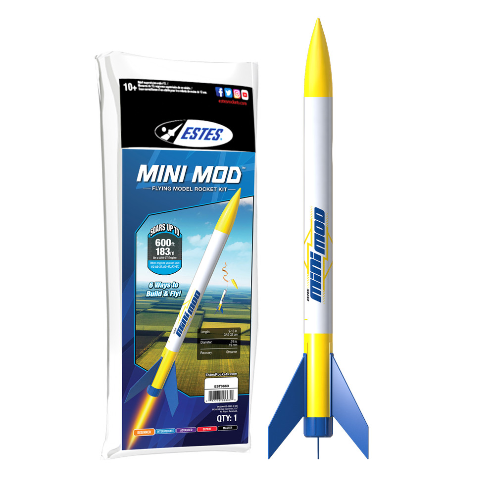 Estes Flying Model Rocket Kit Mini Mod, Single Bulk Pack Kit, No fancy packaging