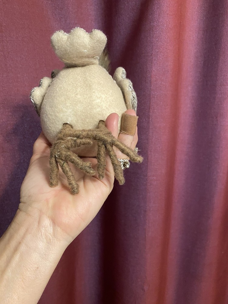 Fabric Brown Bird Figurine Pre Owned
