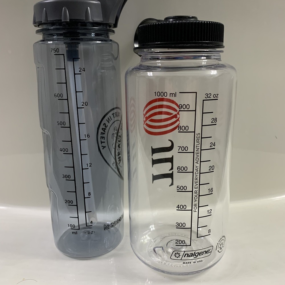 Two Plastic Water Bottles | New| One w Straw