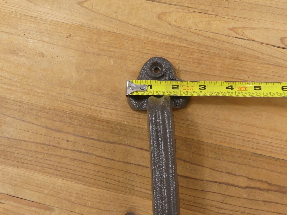 2 LARGE Handles Door Hardware Pull Gate Shed Drawer Barn Shed Rustic Cast Iron