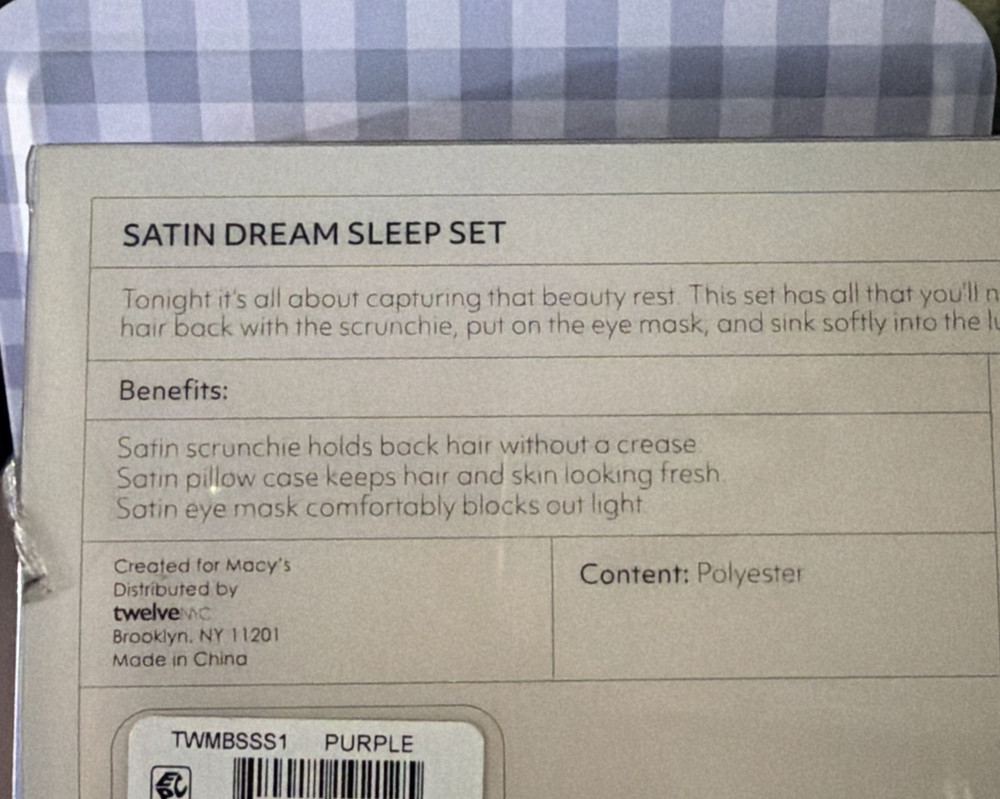 Satin Dream 3 Pc Sleep Set, Created for Macy's