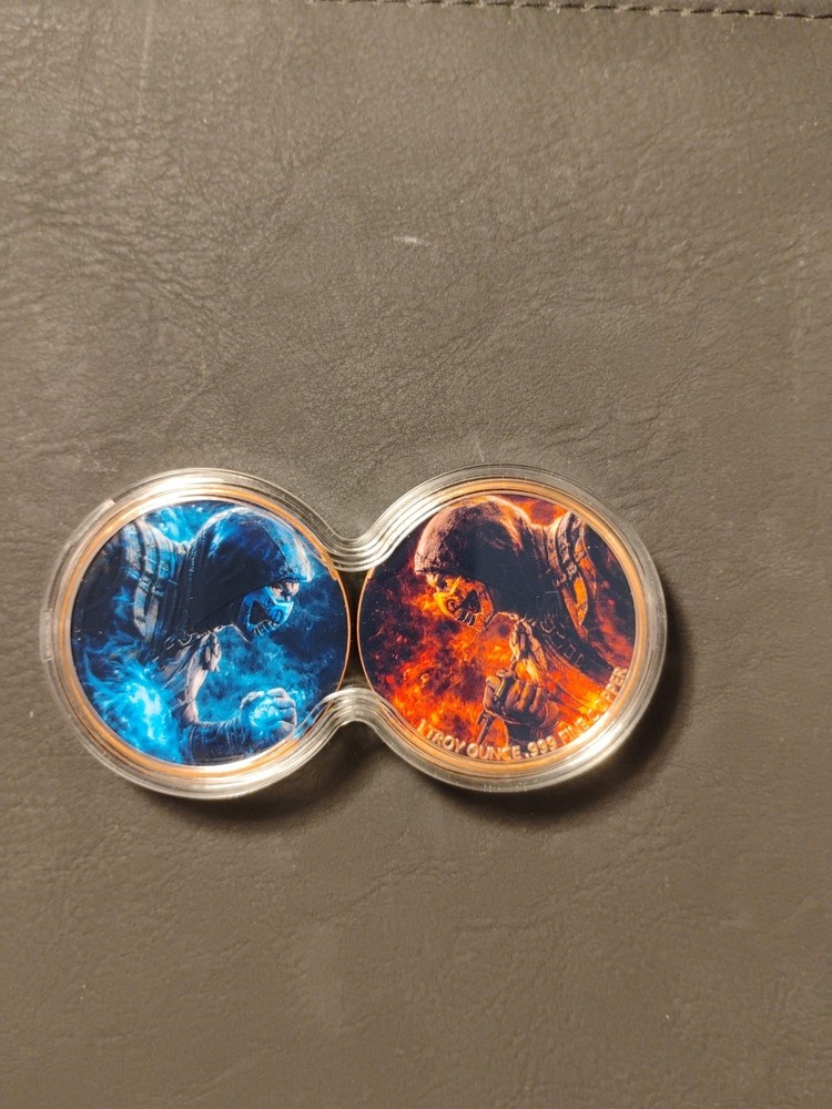 Mortal Kombat Scorpion Vs Sub Zero 2x 1 Oz Copper Rounds In Infinity Case