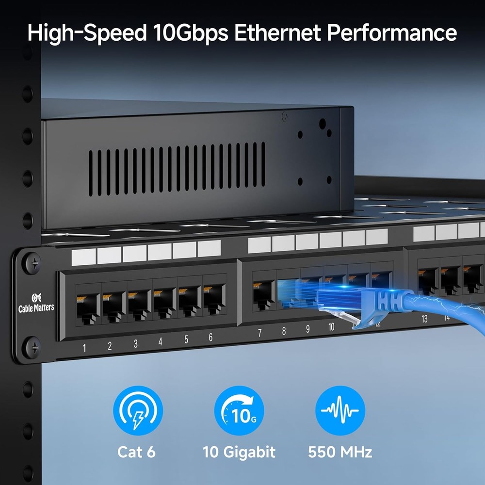 24 Port Cat6 Network Patch Panel
