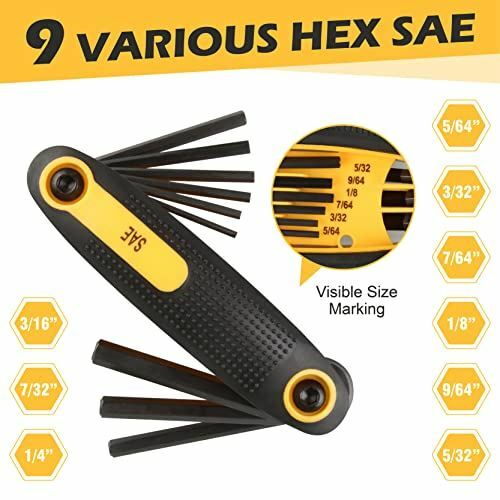 Olympia Tools 2 Piece Folding Hex Key Set, 87-144