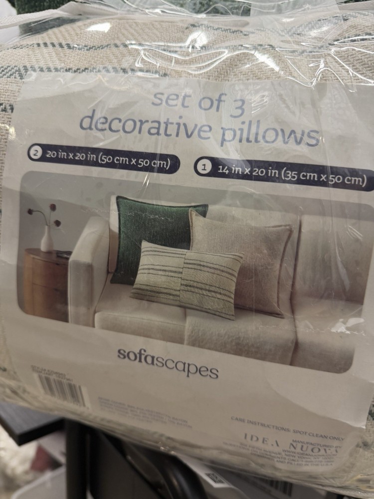 Sofascapes Set of 3 Decorative Pillows