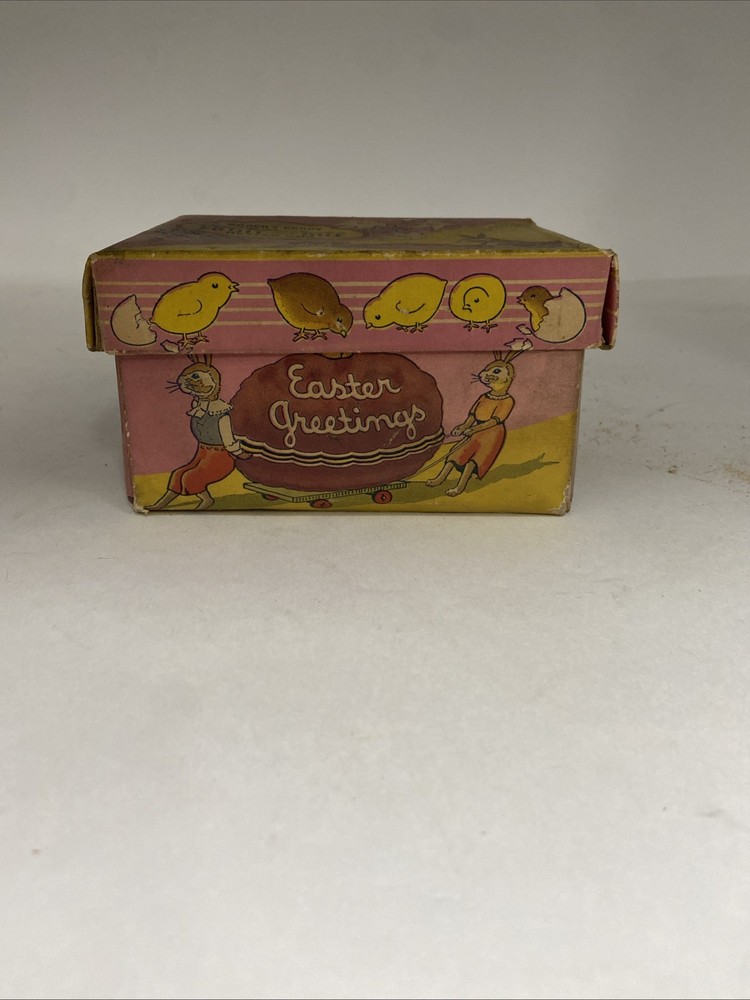 Brachs Advertising Candy Chocolate Fruit Nut Nested Egg Easter Bunnies 1950s Box