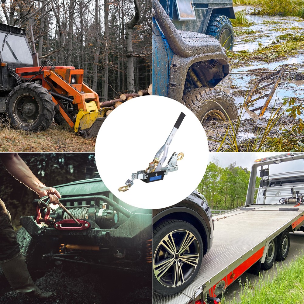 Come Along Winch,4 Ton Winch,Hand Cable Puller with 2 Hooks
