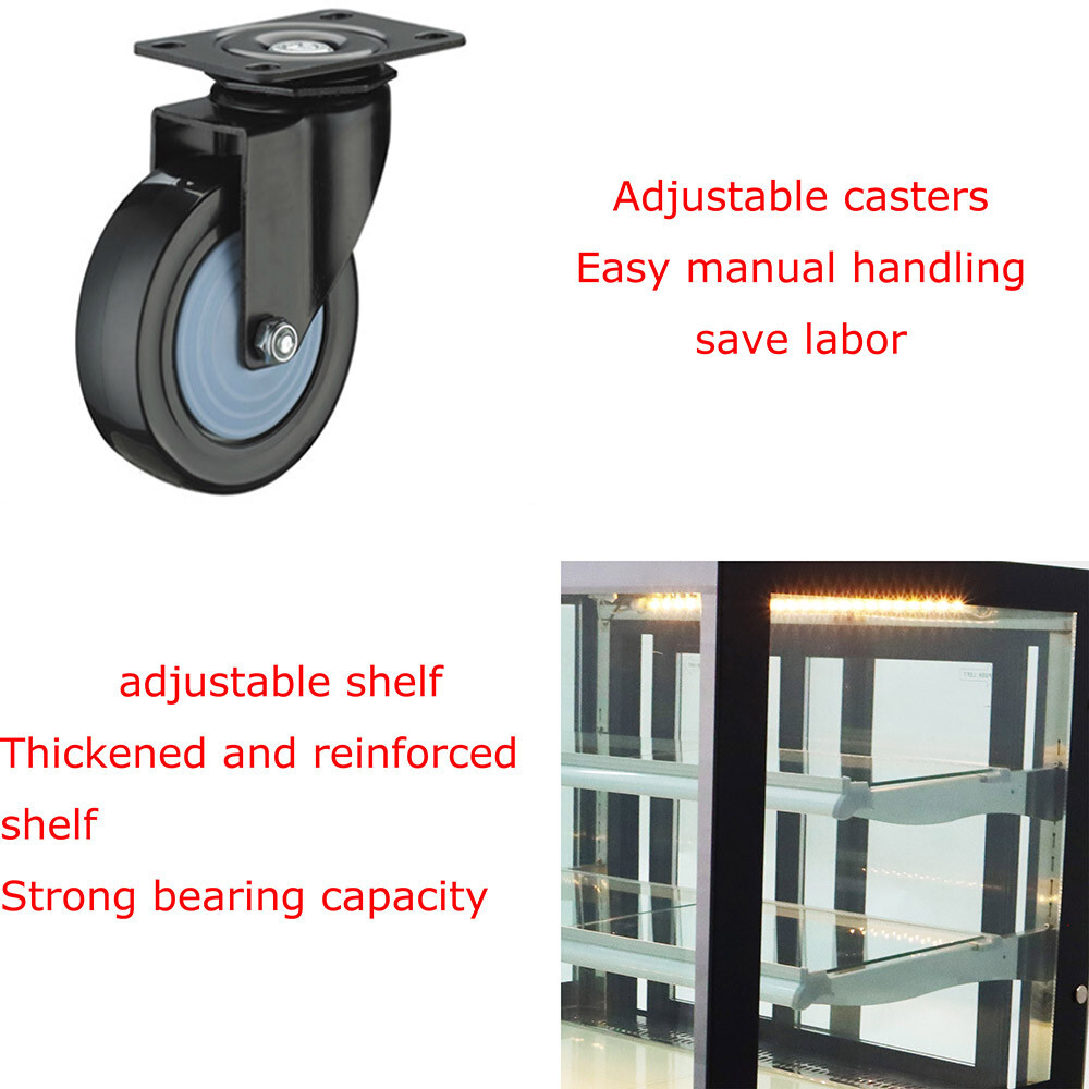 3 Layers Floor-standing Right Angle Cake refrigerated Display Cabinet 220V 385W