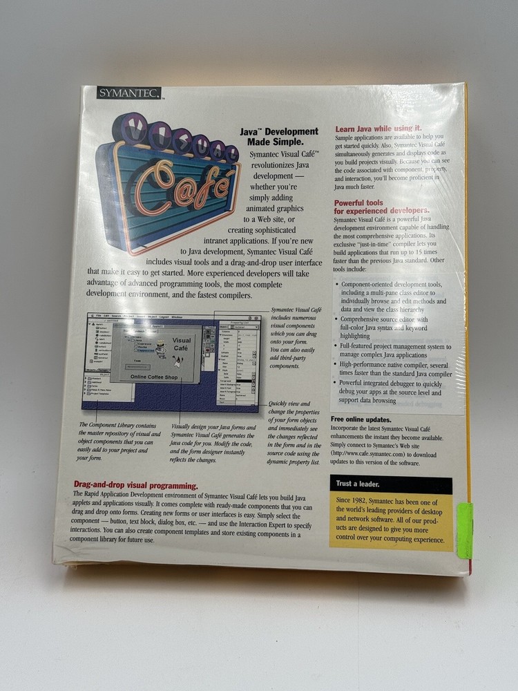 Vintage Symantec Visual Java Tools Version 1.0 For Macintosh 1996