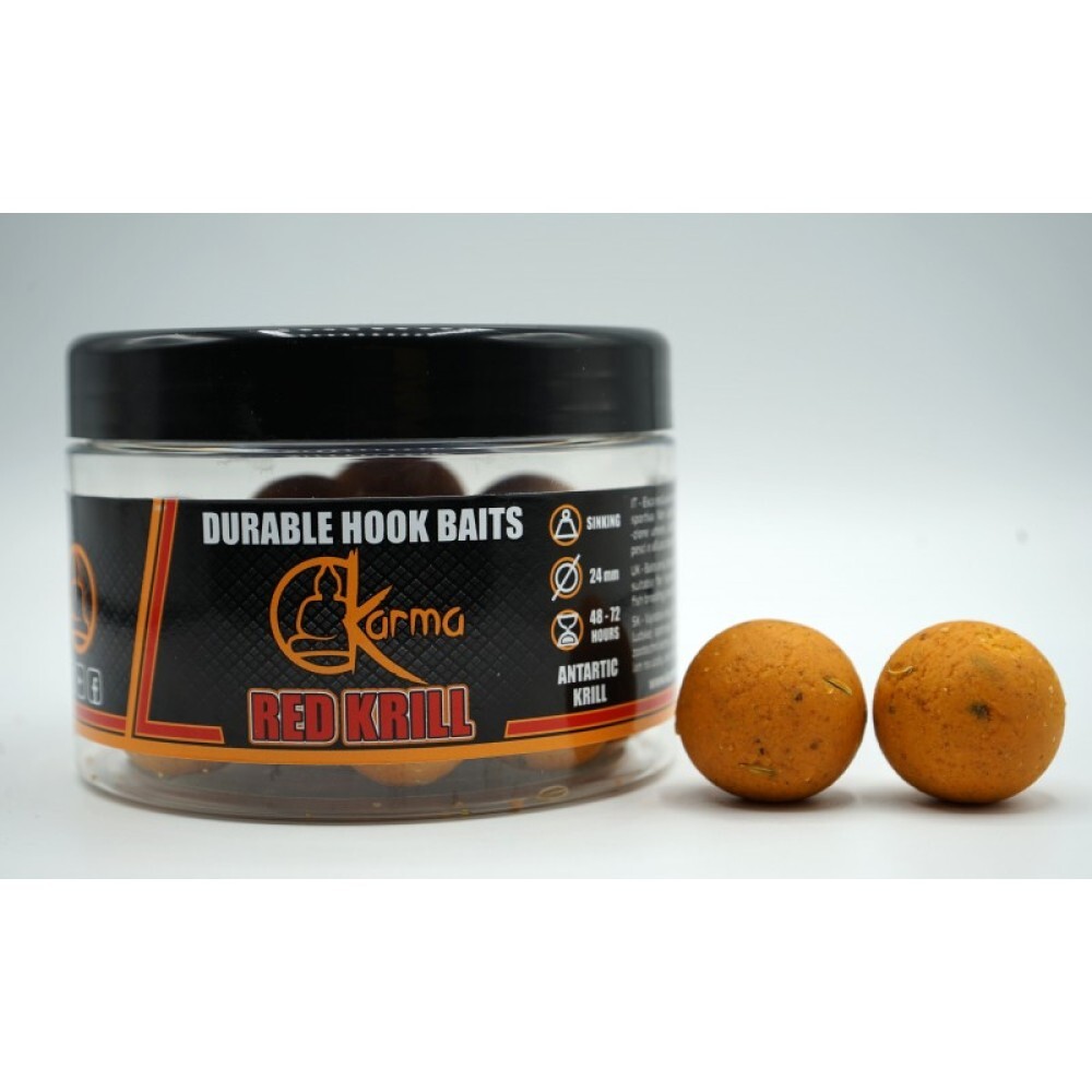 Durable Hookabaits Red Krill 28mm Karma Hardened Boilies