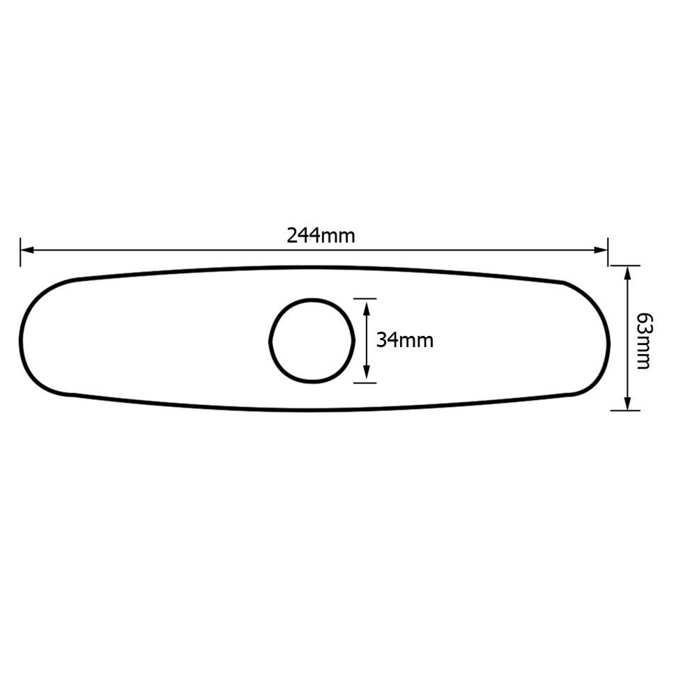 Sink Hole Cover Stainless Steel Tap Hole Panel Brushed Kitchen Accessory