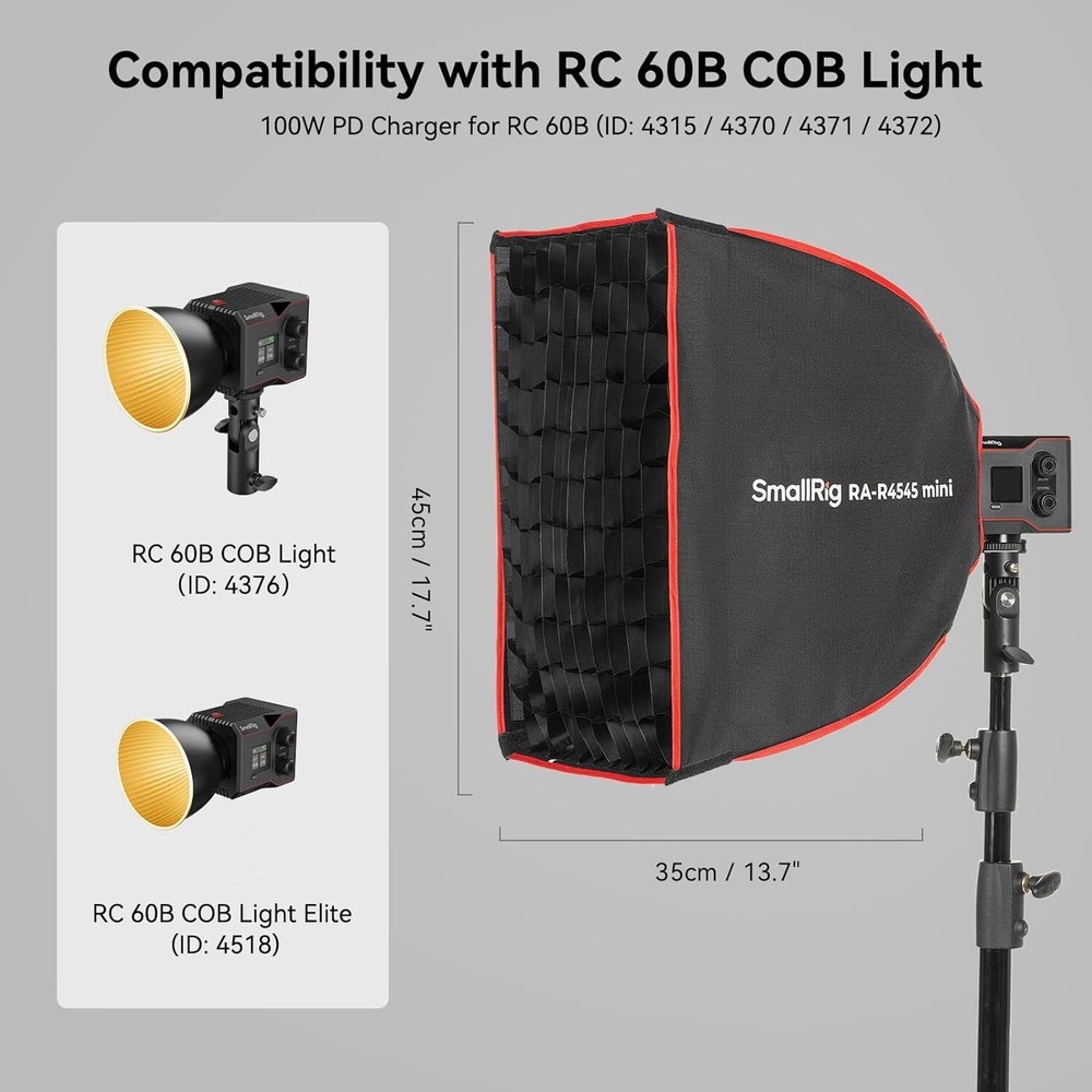 SmallRig 17.7" Rectangular Softbox Quick Release Softbox with Carrying Bag