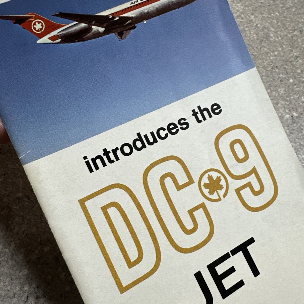 Air Canada DC-9 1967 Leaflet Brochure