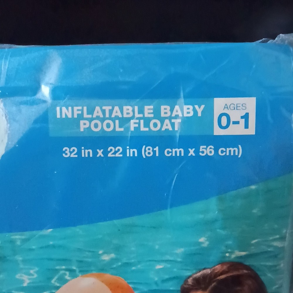Walgreen Sloth Inflatable Baby Pool Float Ages 0-1, 32 x 22 in
