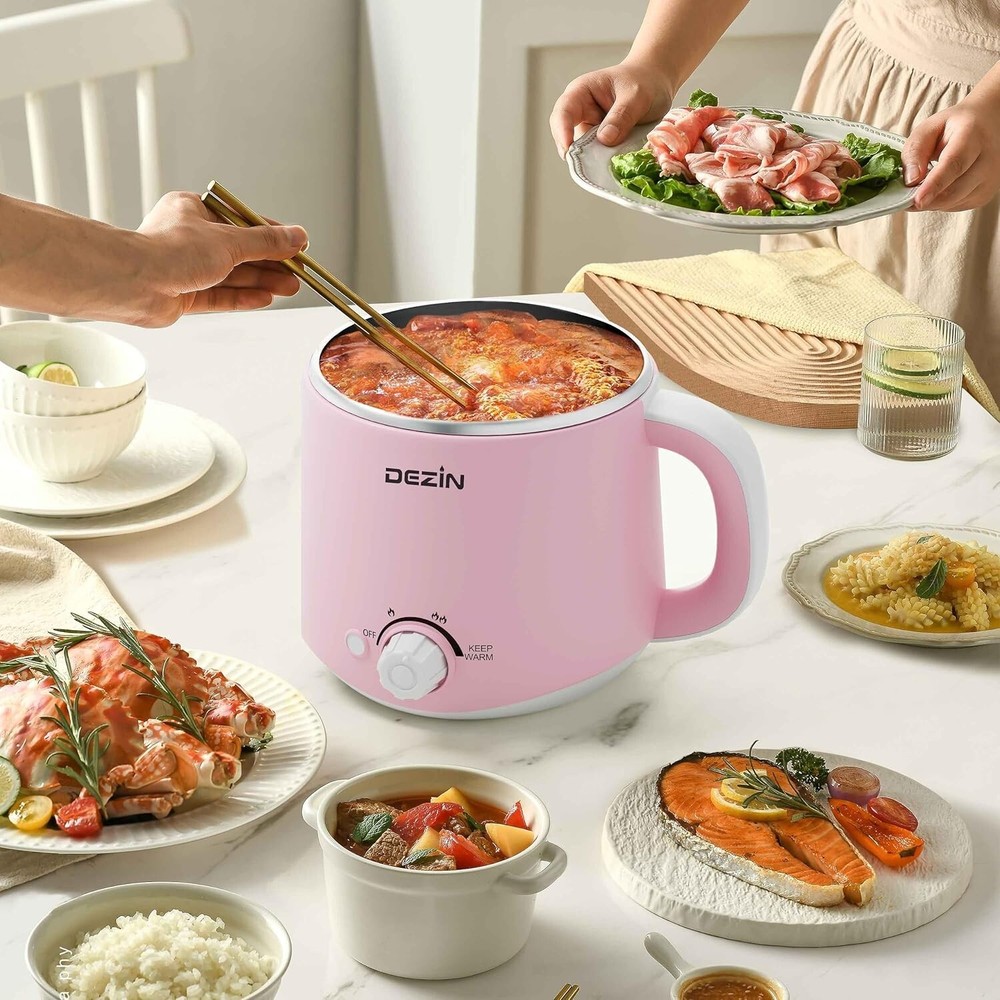 Versatile Electric Noodles Cooker with Temperature Control & Keep Warm Function