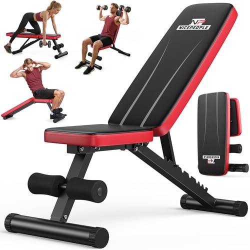 Basic Weight Bench for Home Gym, 8 Backrests Adjustable Bench with 660LBS