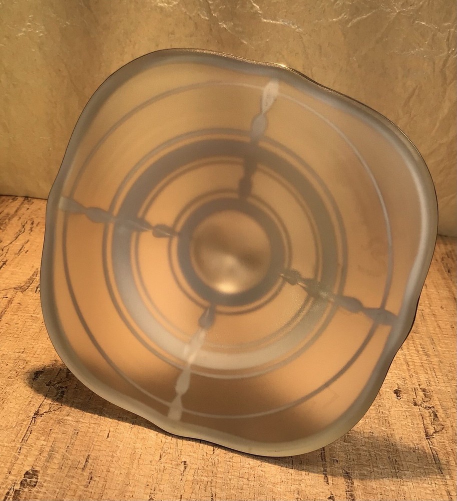 VINTAGE GLASS STERLING SILVER OVERLAY CANDLESTICK HOLDER