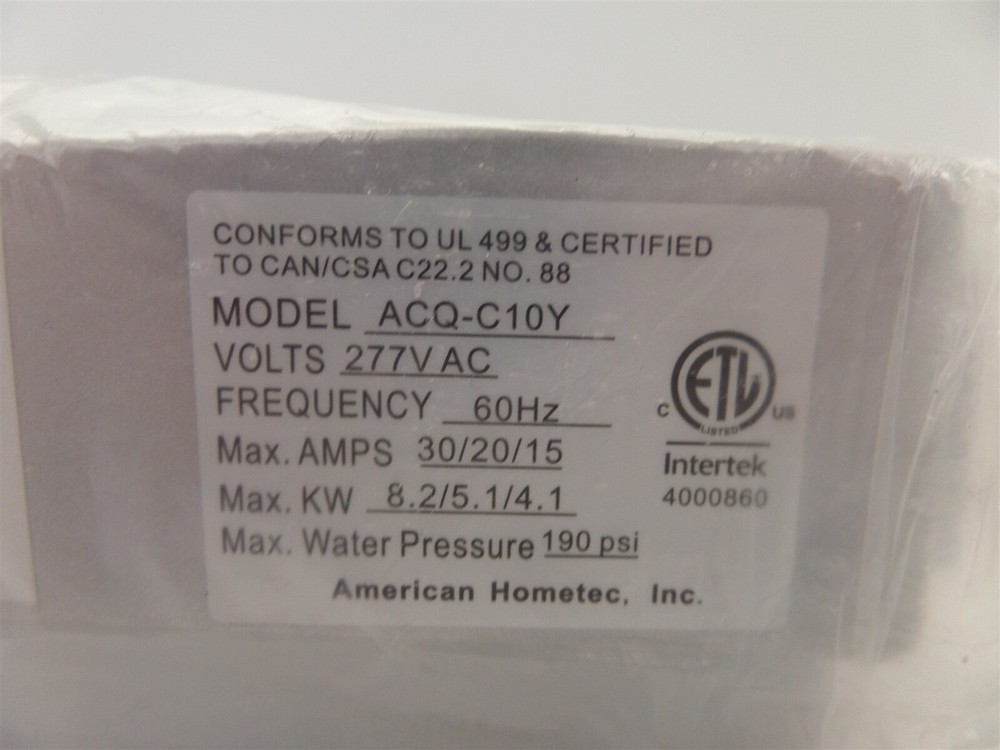 American Hometec AHQ-C10 Electric Tankless Water Heater