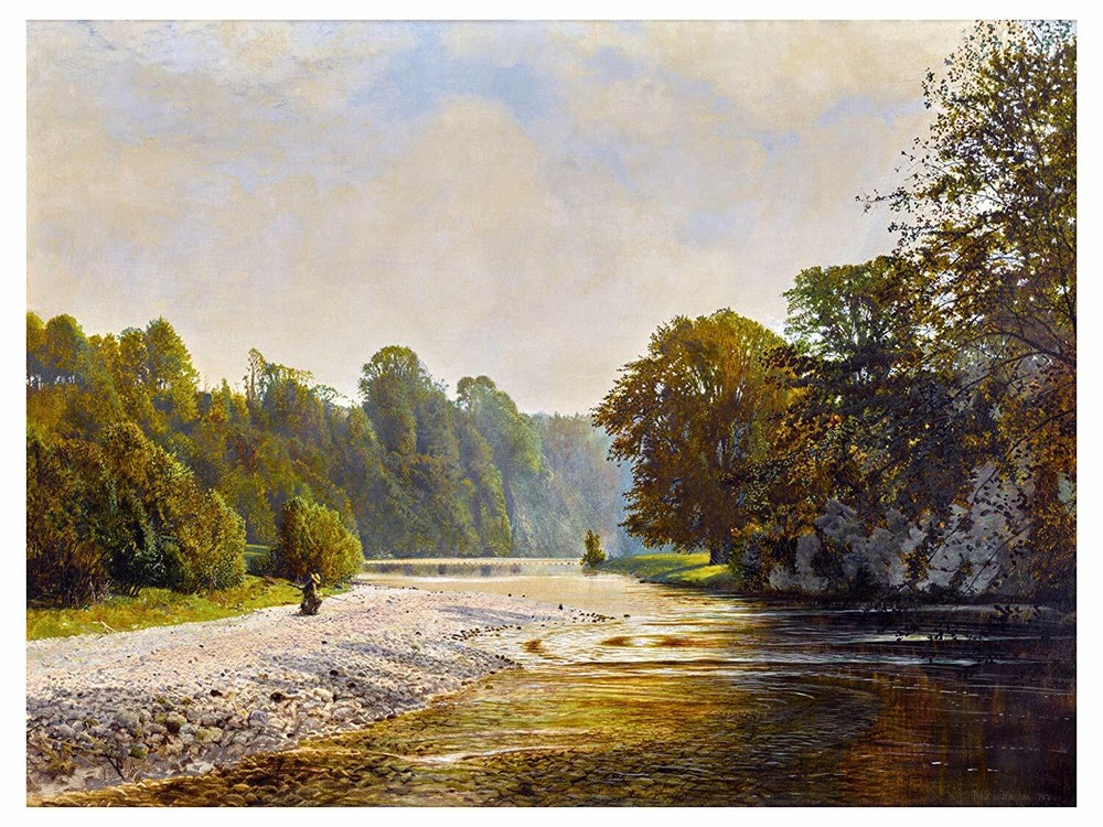River Trees by J. Grimshaw Tile Mural Kitchen Wall Backsplash Marble Ceramic