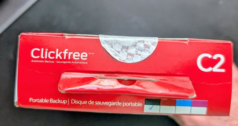 Clickfree Automatic USB Backup C2 For PC Mac Computer Portable 750GB Storage NIB