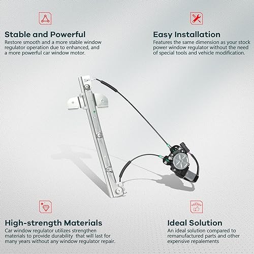 Power Window Regulator Front Left Driver Side fit for 1998 for Dodge B1500