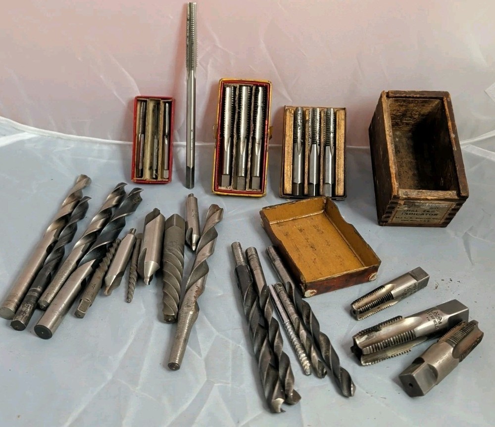 Machinist Taps Drill Bits Ect... Lot Great Condition