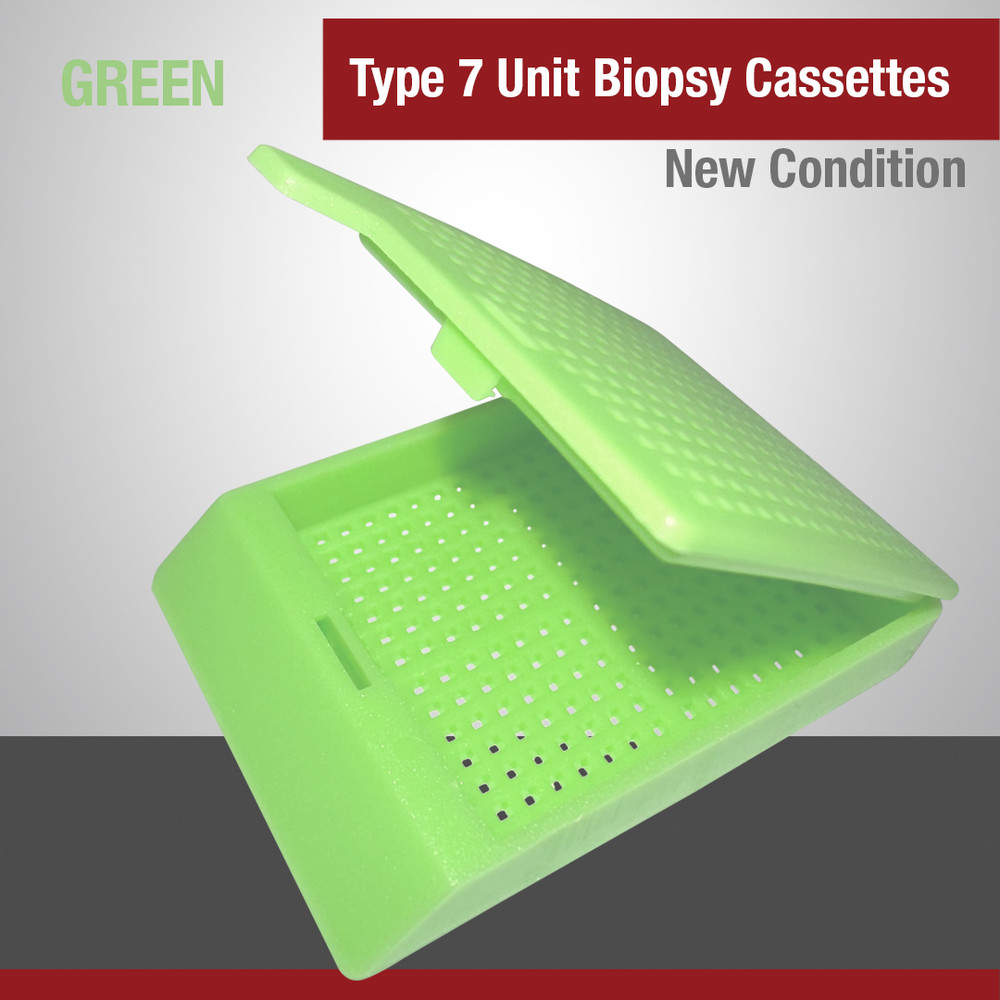 Embedding Cassettes, Type-7, Green, Biopsy, 1,000 Per Case Pack