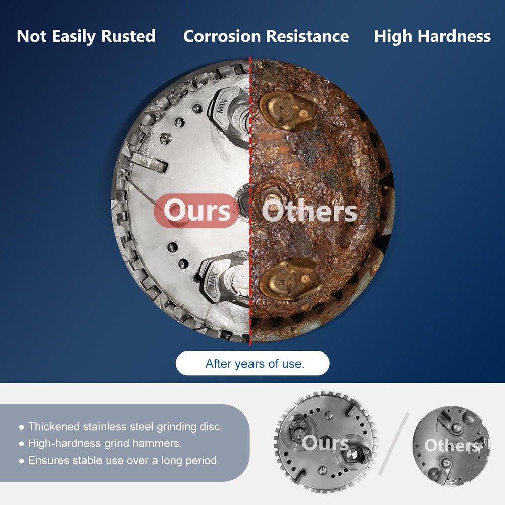 MAX DISPOSER Garbage Disposal 1/2 HP Easy install Quiet with Stopper Power Cord,