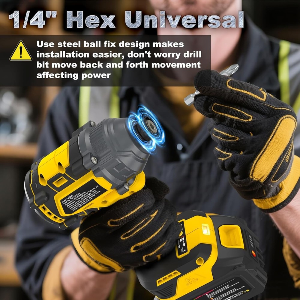 Powerful Brushless Cordless Impact Driver - 2 Batteries & 14 Socket Set