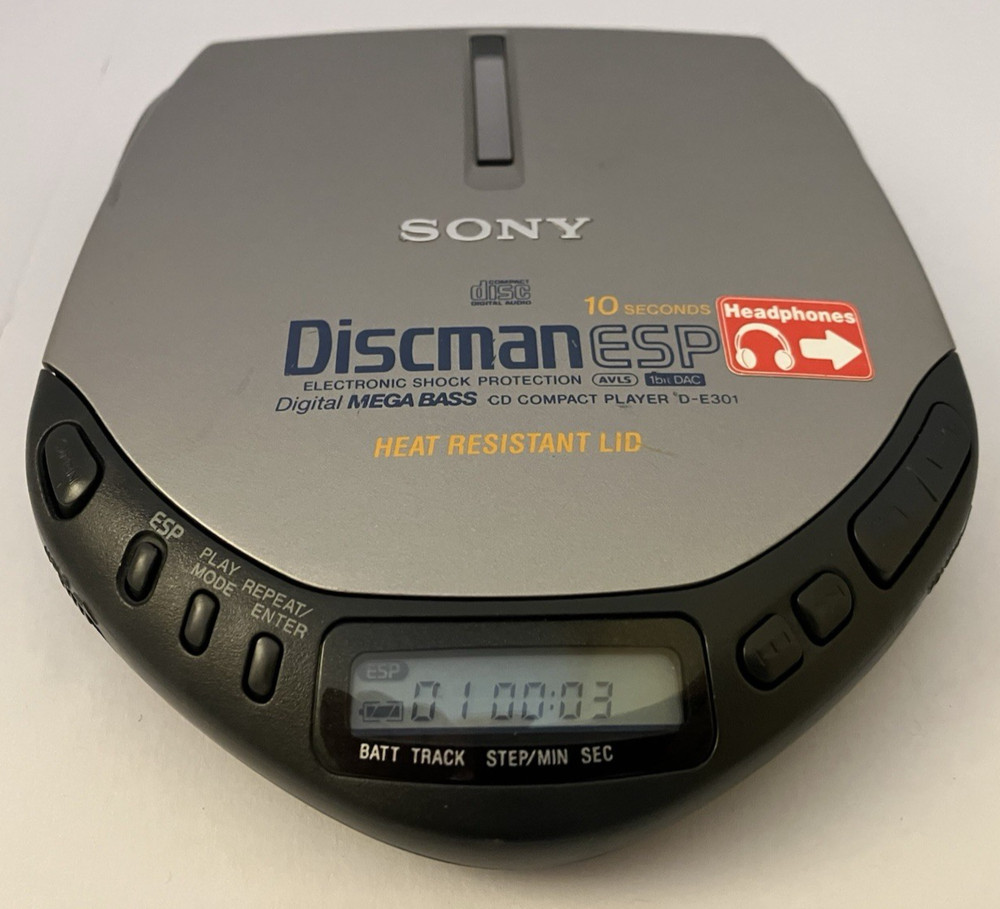 Sony Discman D-E301 ESP Mega Bass Compact Portable CD Player
