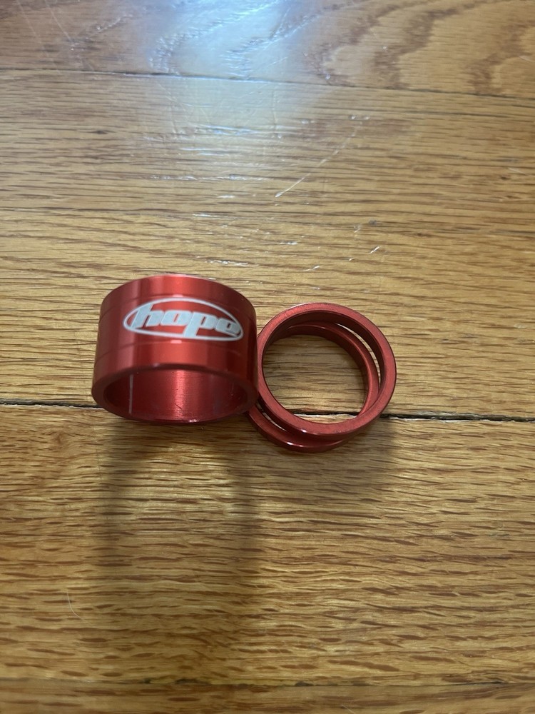 Anodized Red Hope Headset Spacers