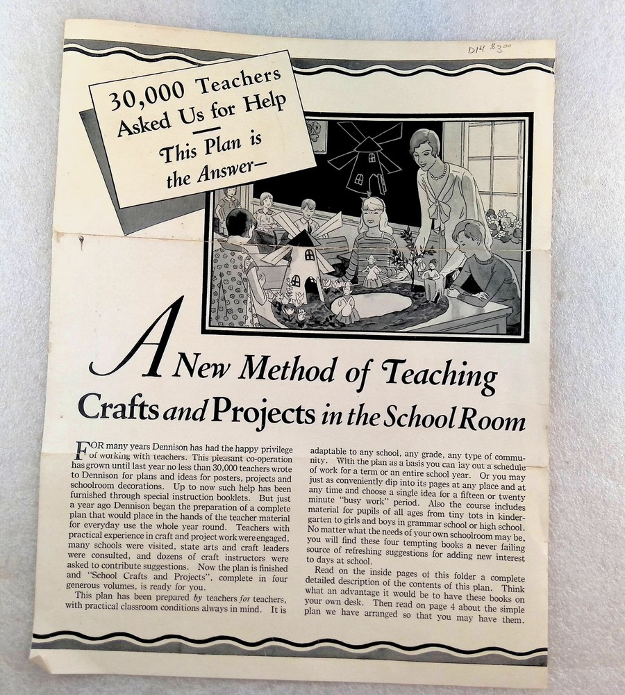 Dennison-craft School Crafts Projects Teaching Method Pamphlet Instructor