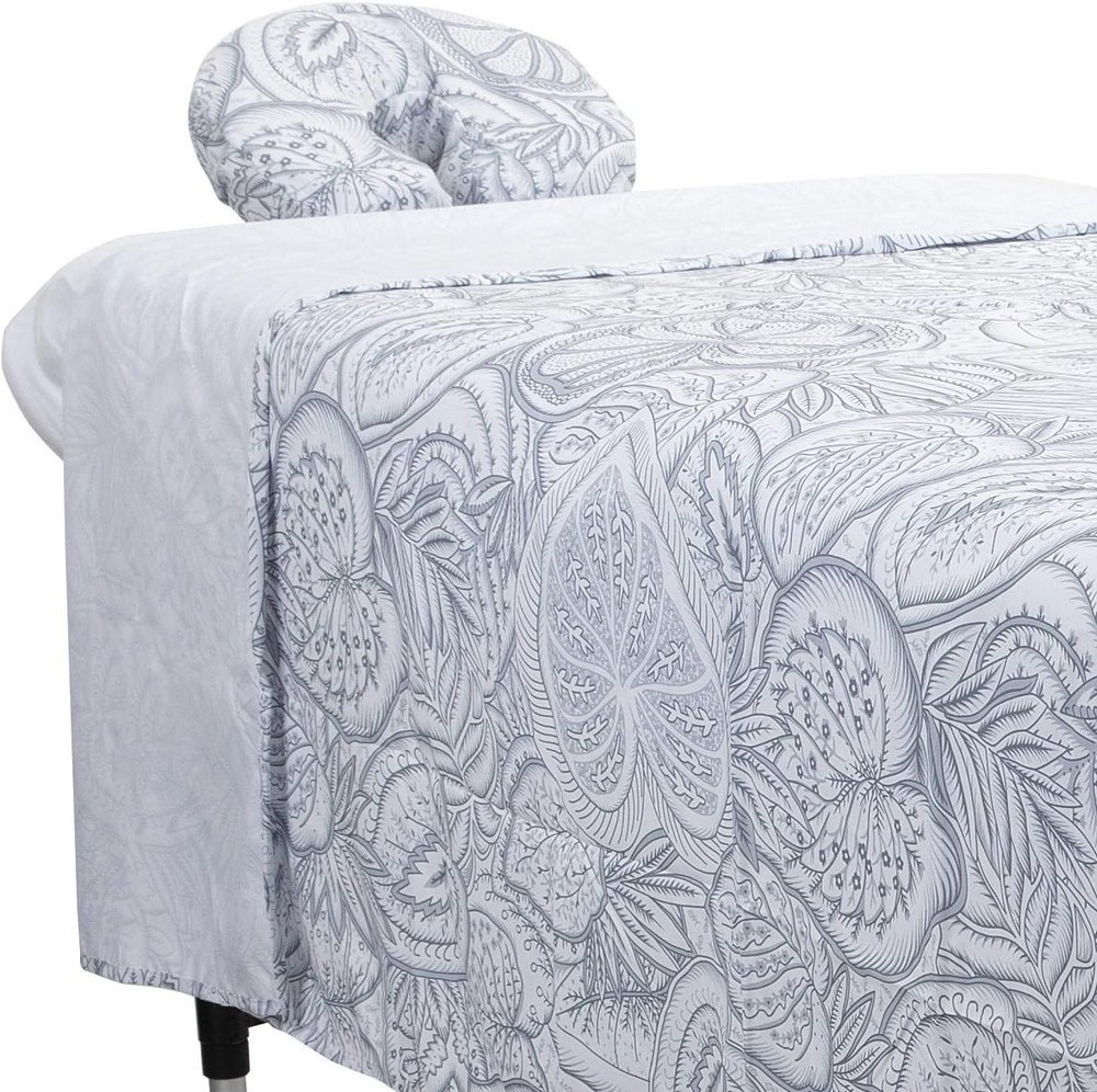ForPro Microfiber 3-Piece Massage Sheet Set, Island Tranquility - Queen