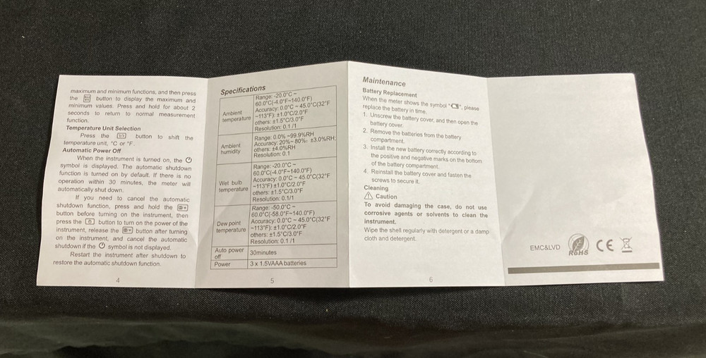 Protmex HT607 Temperature Humidity Meter, High Precision Digital Hygrometer