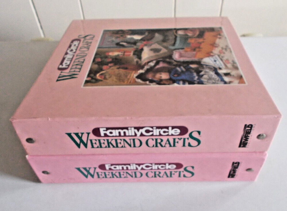 Family Circle Weekend Crafts 2 Binder Book Set Patterns Projects 1991