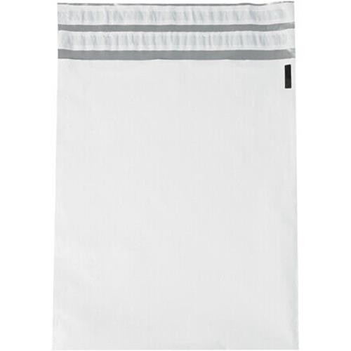 100 White Returnable Poly Mailers 14x17
